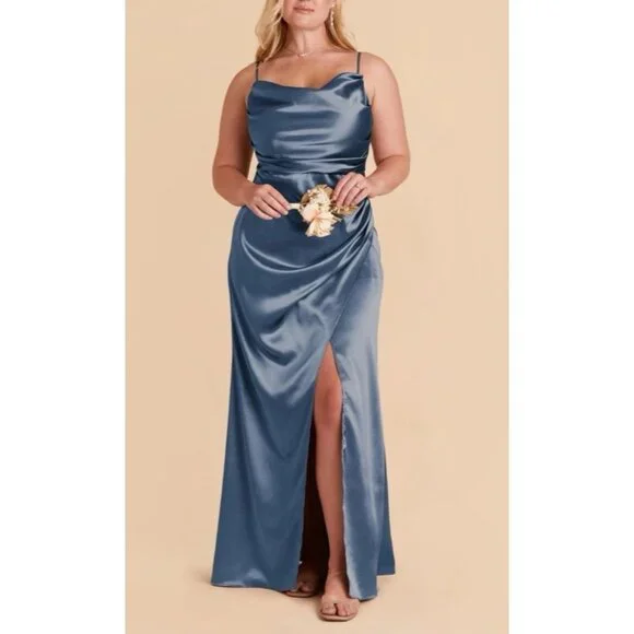 grey modest dress Modest Gray Knee Length Prom Home Coming Dress Size 26W / Gray main image 1